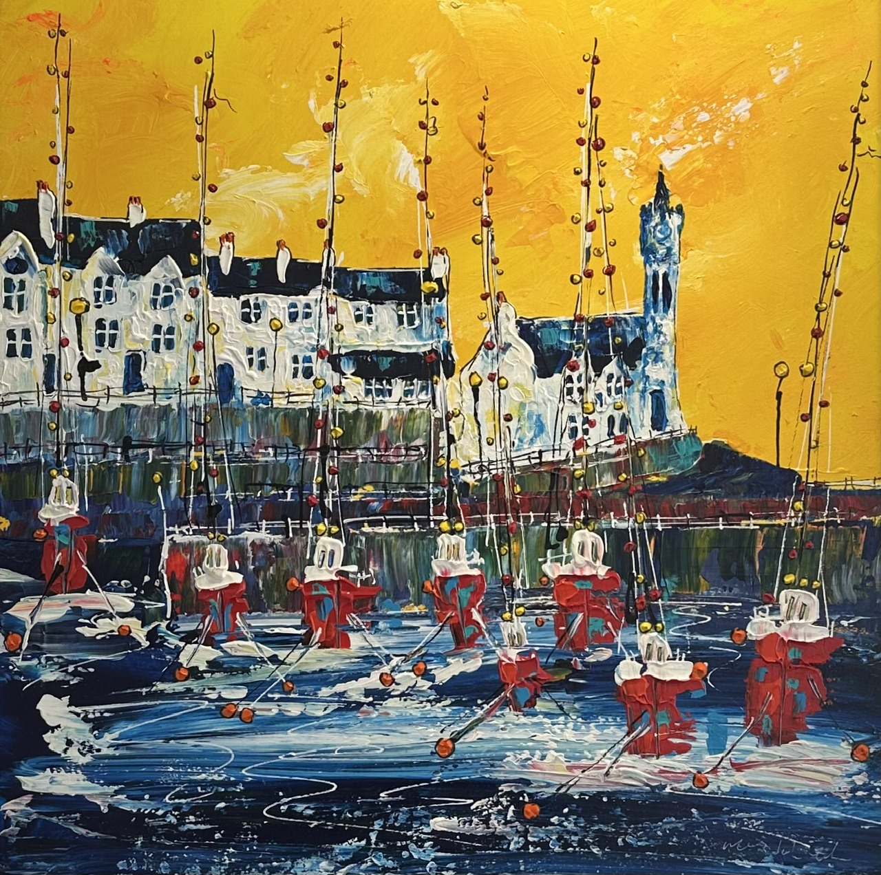 Martin John Fowler - Sunset Over Porthleven
