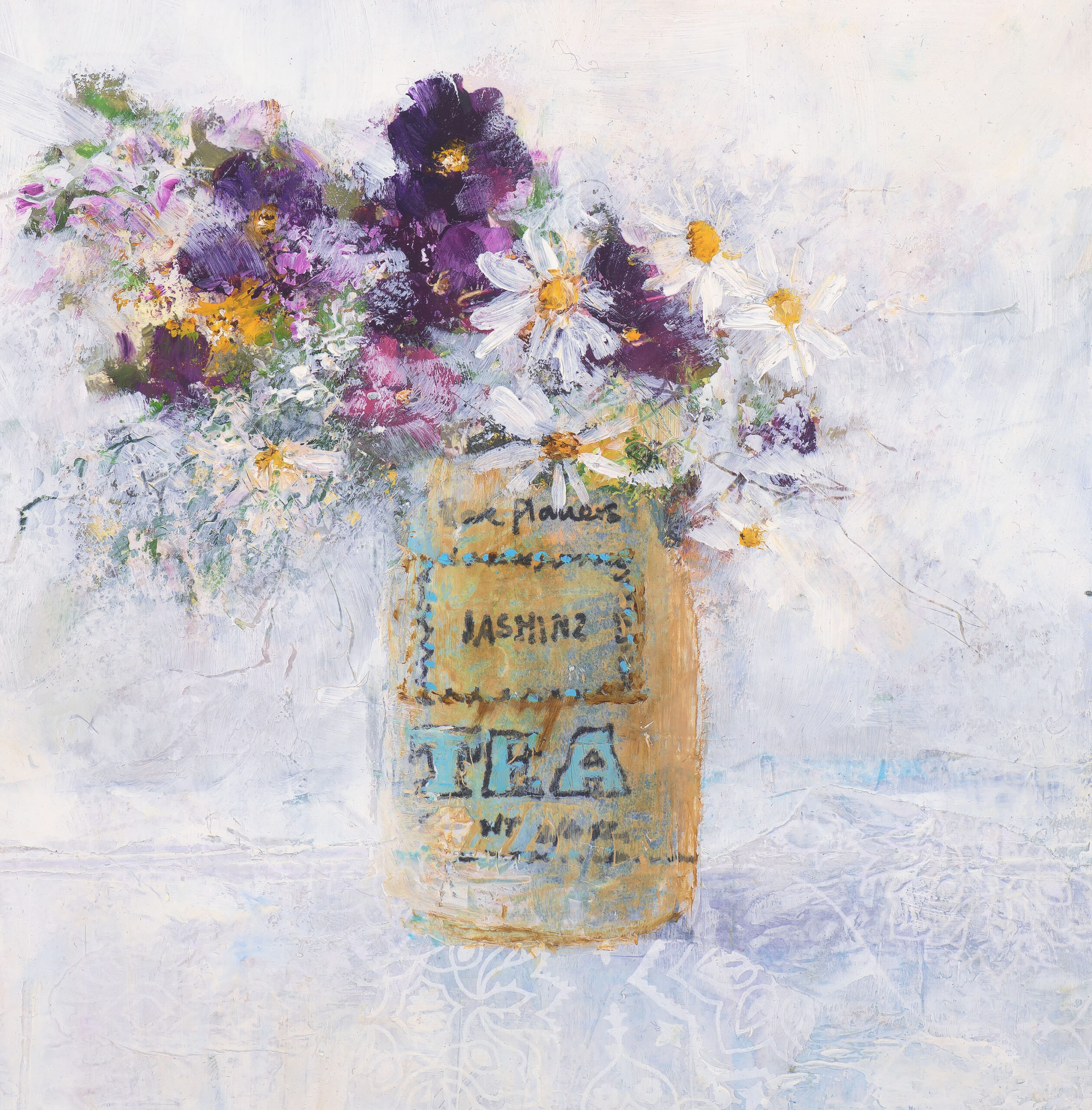 Amanda Hoskin - Pansies And Daisies From The Studio Garden